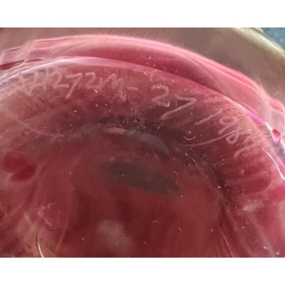 Stuart Abelman Jack-in-the-Pulpit Pulled Feather Iridescent Art Glass Vase 10" H - Picture 10 of 12